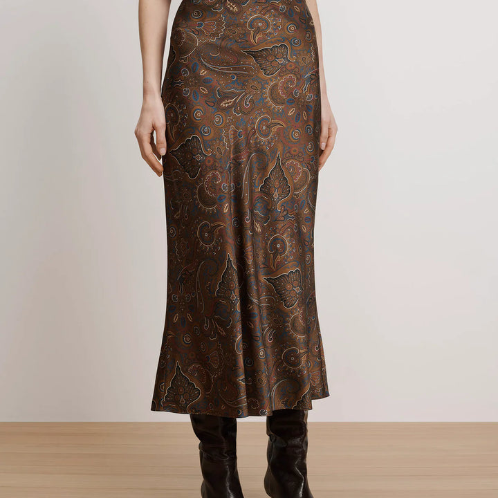 Walnut Clover Midi Skirt