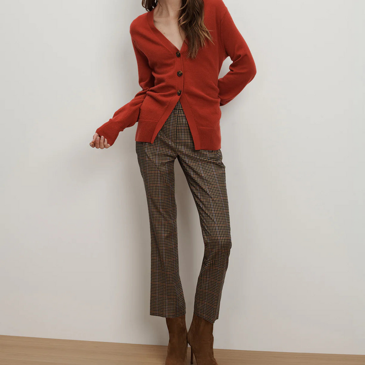 Red Lamotte Cashmere Cardigan