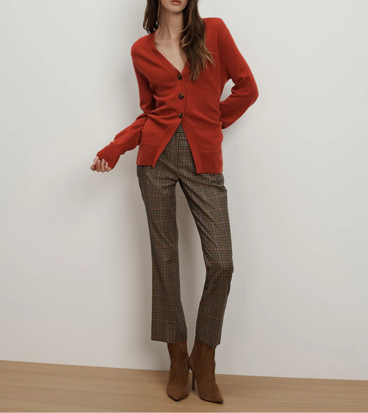 Red Lamotte Cashmere Cardigan