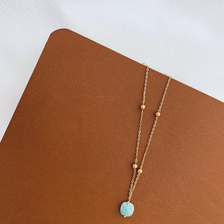 Blue Single Amazonite Stone Pendant