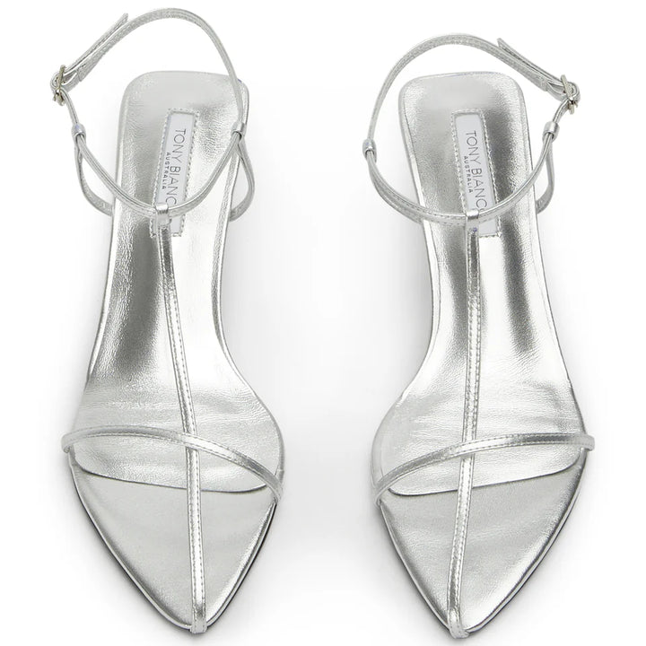 Fast Silver Nappa Metallic Heel