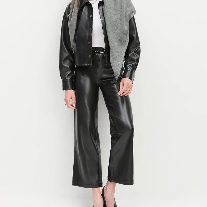 Black Brady Crop Shirt