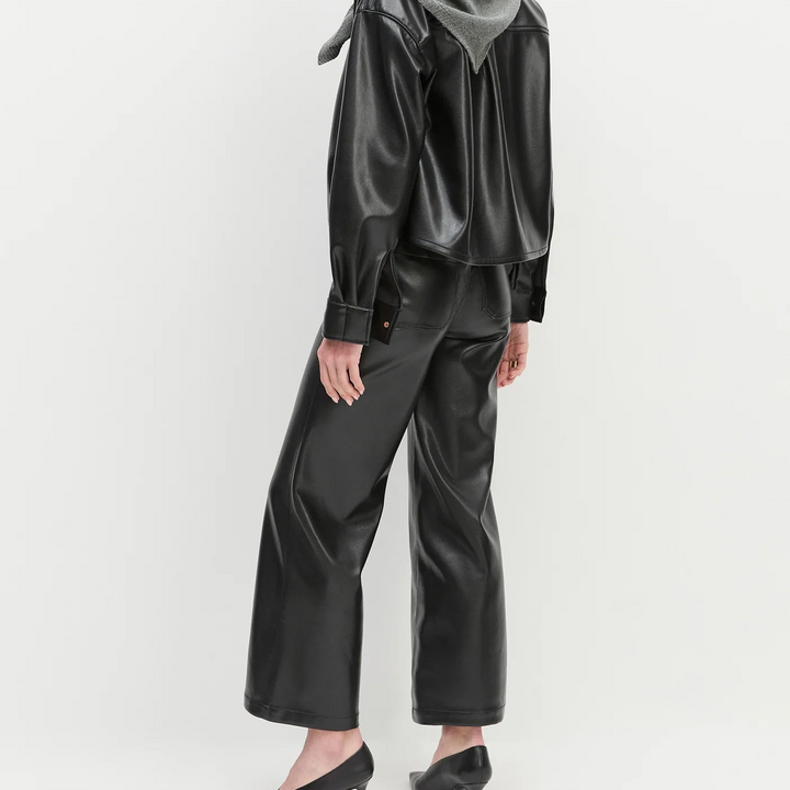 Black Brady Crop Shirt