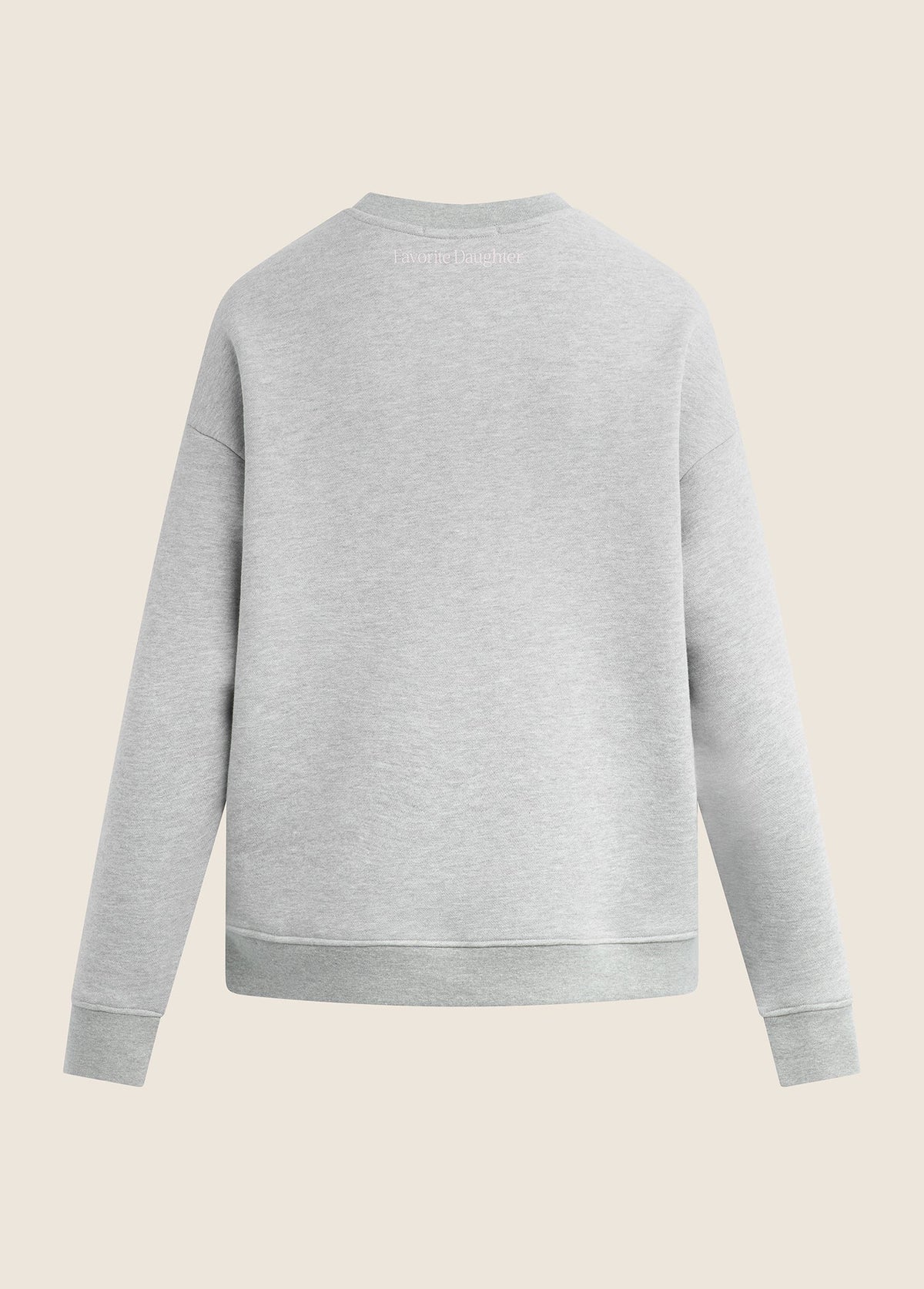 Heather Grey Girl Mom Sweatshirt back flat