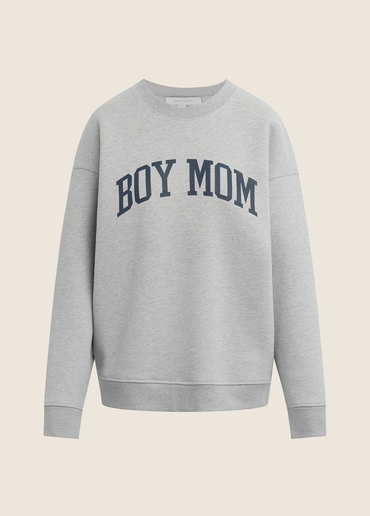 Heather Grey Boy Mom Sweatshirt flat