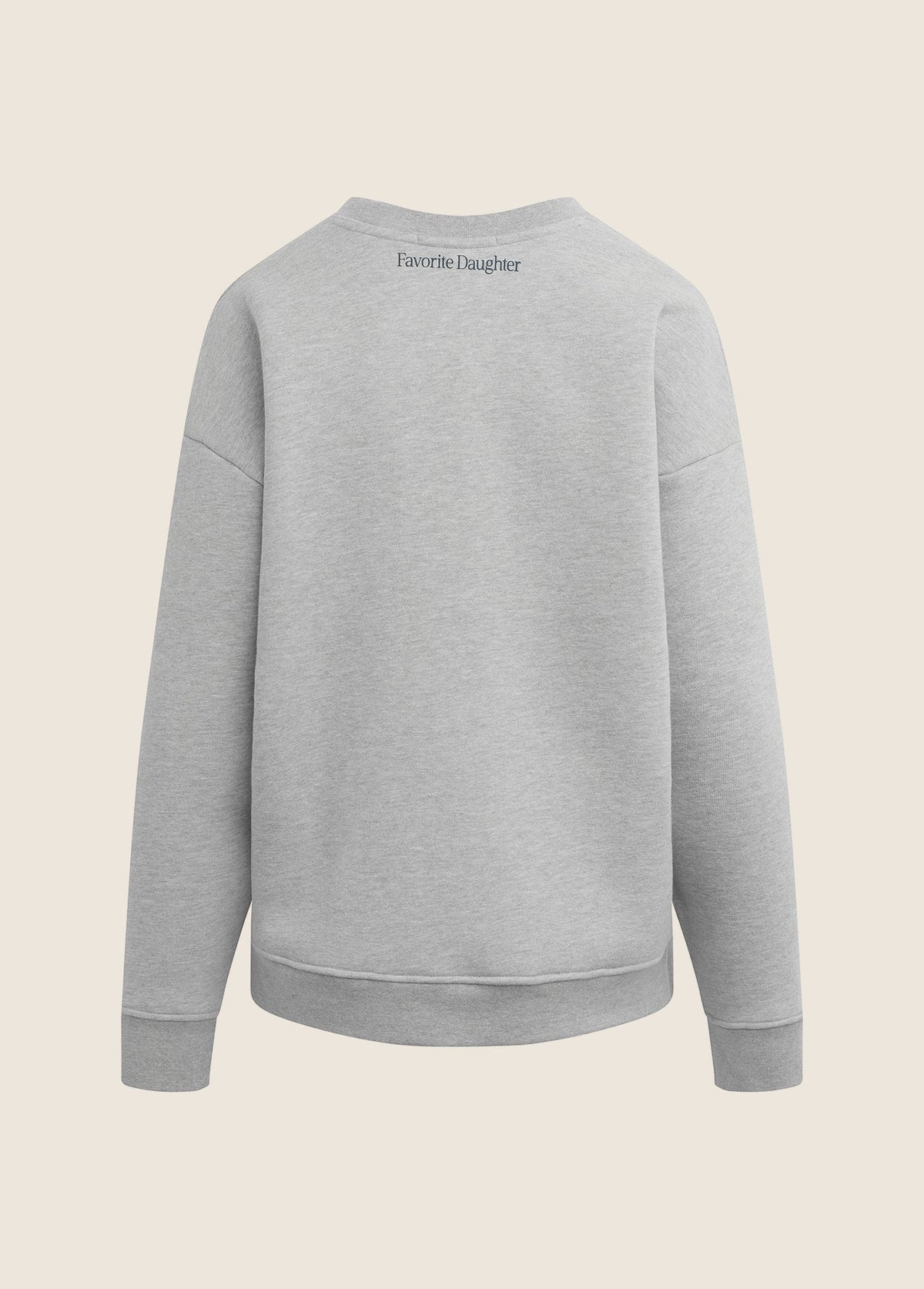 Heather Grey Boy Mom Sweatshirt back flat