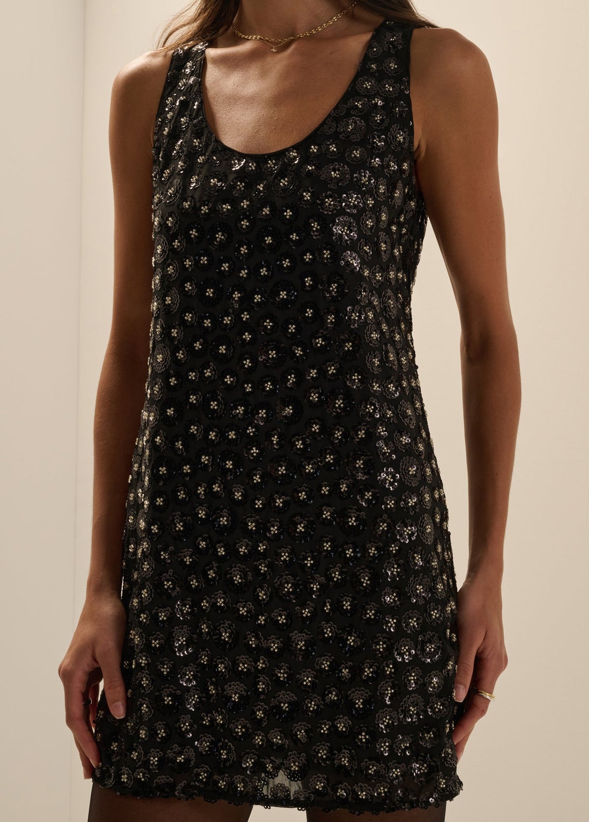 Black Sequin Getting Ready Dress