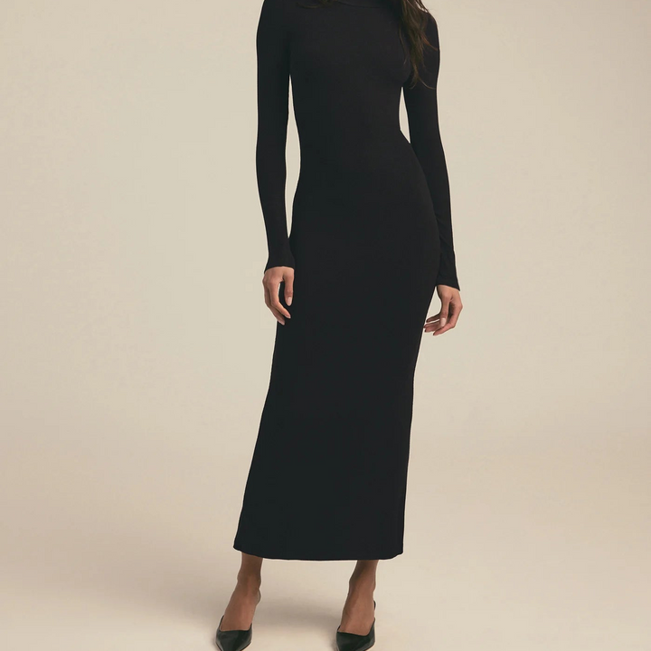 Black Midi Millie Dress