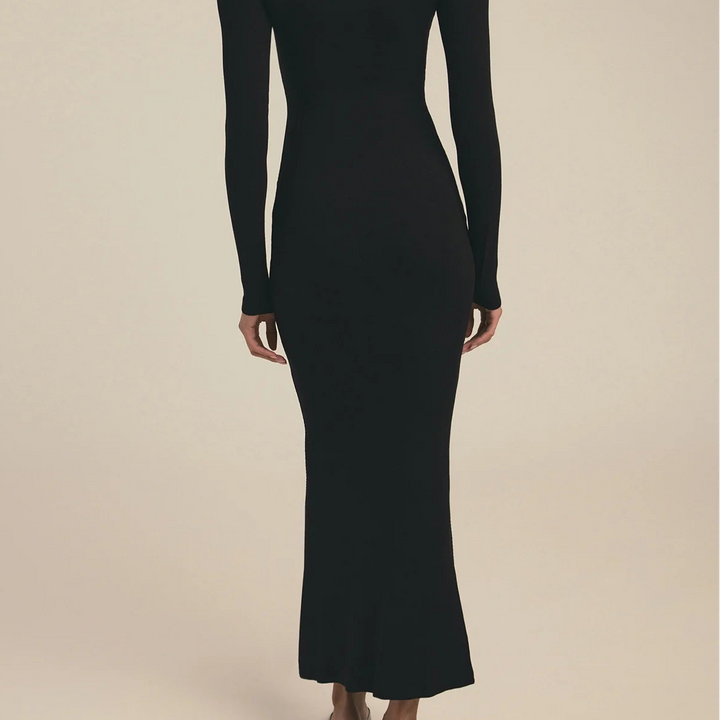Black Midi Millie Dress