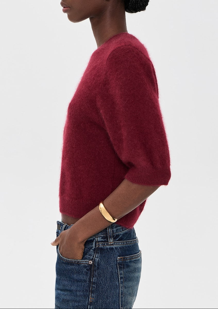 Deep Garnet Brushed Chalet Sweater