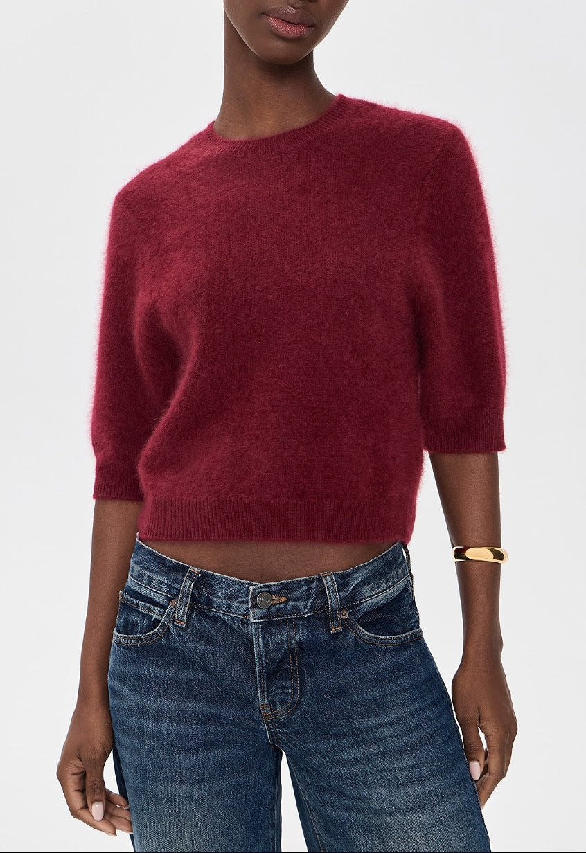 Deep Garnet Brushed Chalet Sweater