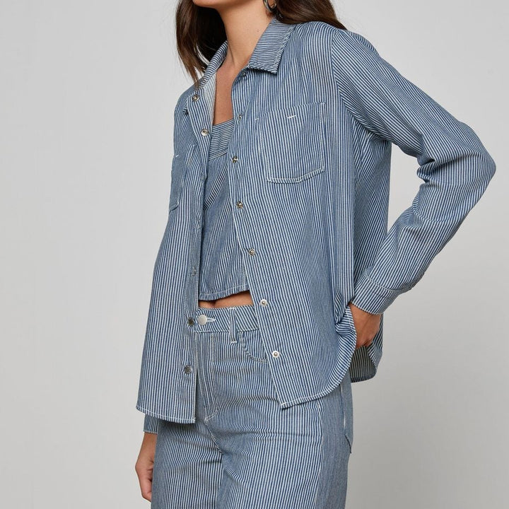 Blue Stripe Isla Denim Shirt