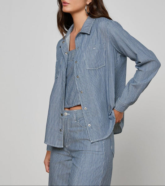 Blue Stripe Isla Denim Shirt