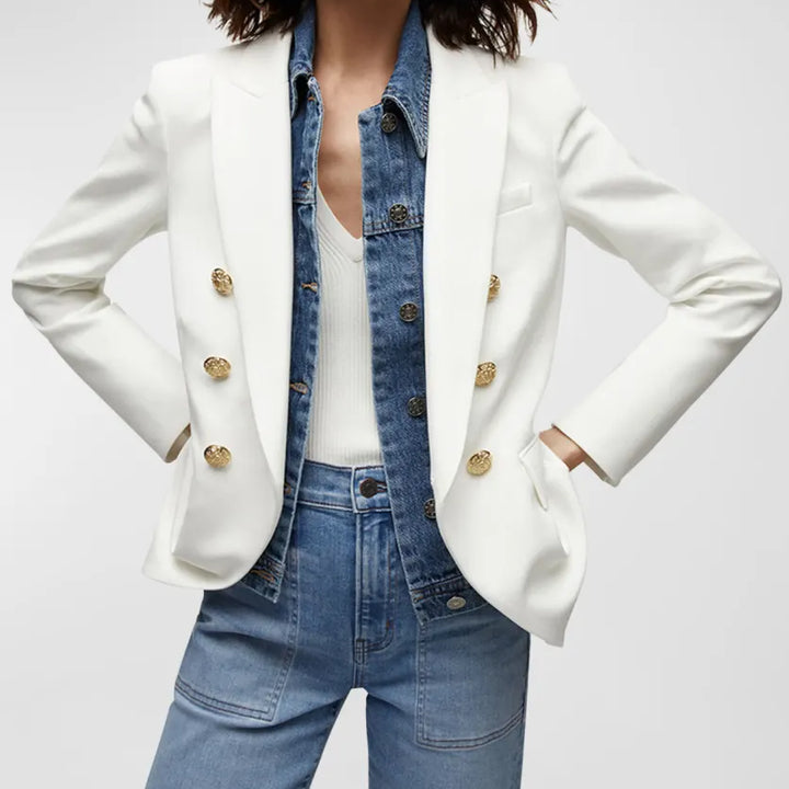 White/Gold Miller Dickey Jacket