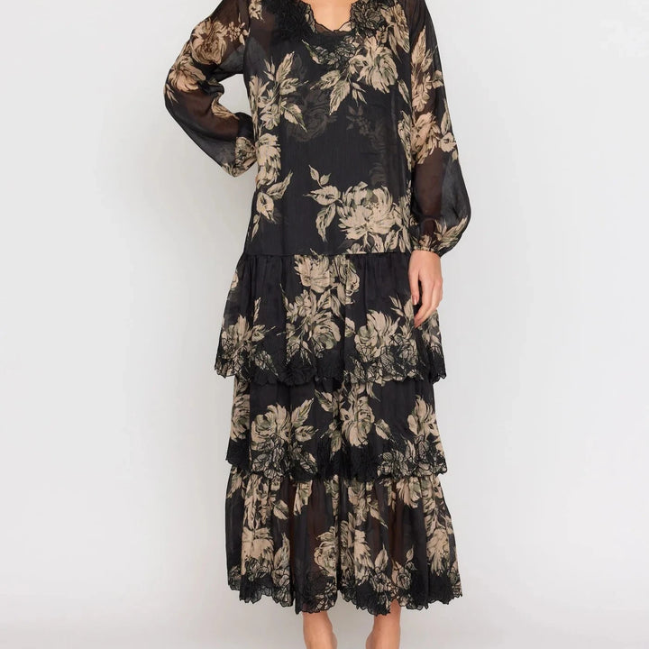 Black Rose Anastasia Midi Dress