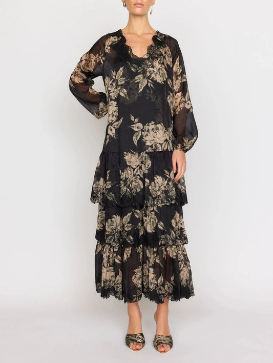 Black Rose Anastasia Midi Dress