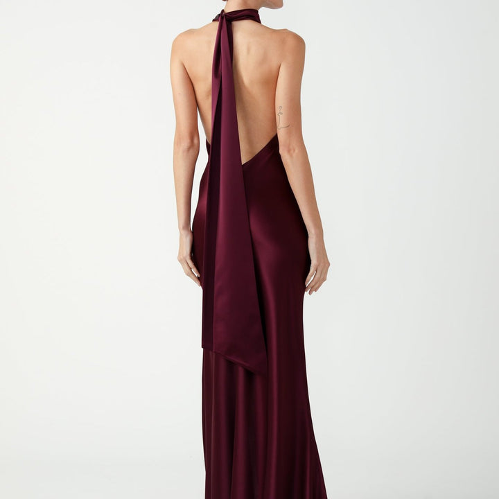 Burgundy Penelope Gown