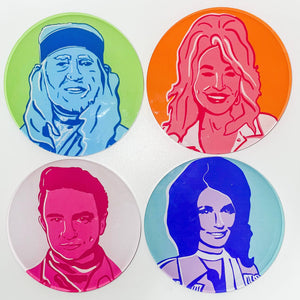 Country Legends Coasters Set of 4