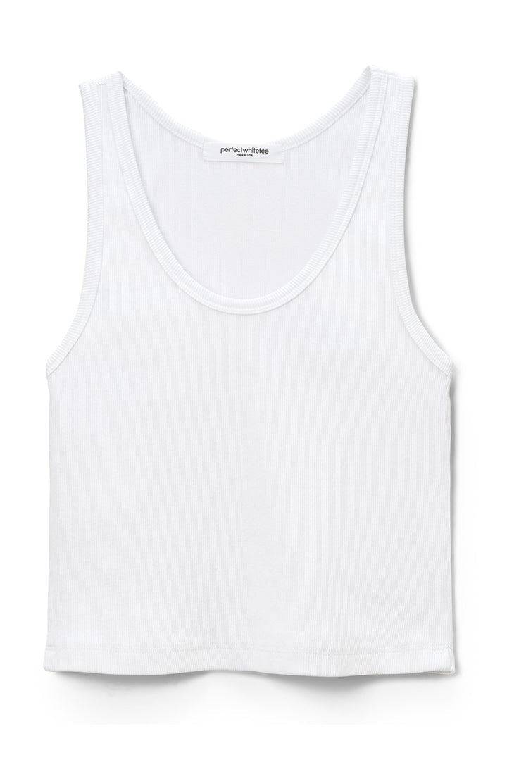 White Blondie Ribbed Tank