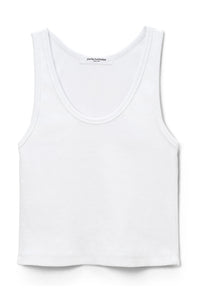 White Blondie Ribbed Tank