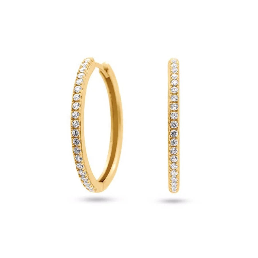 Extra large CZ hoops
