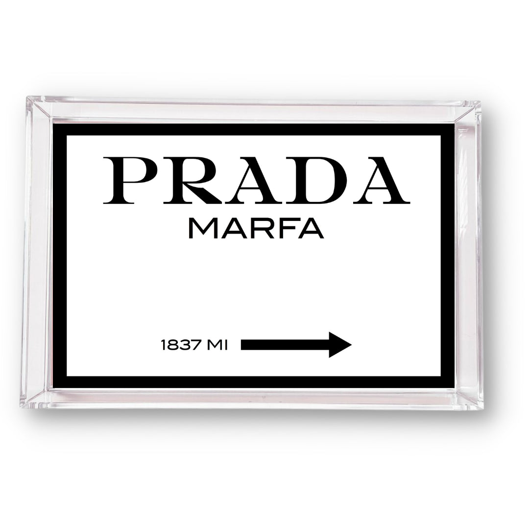 Blk/White Prada Marfa Small Tray