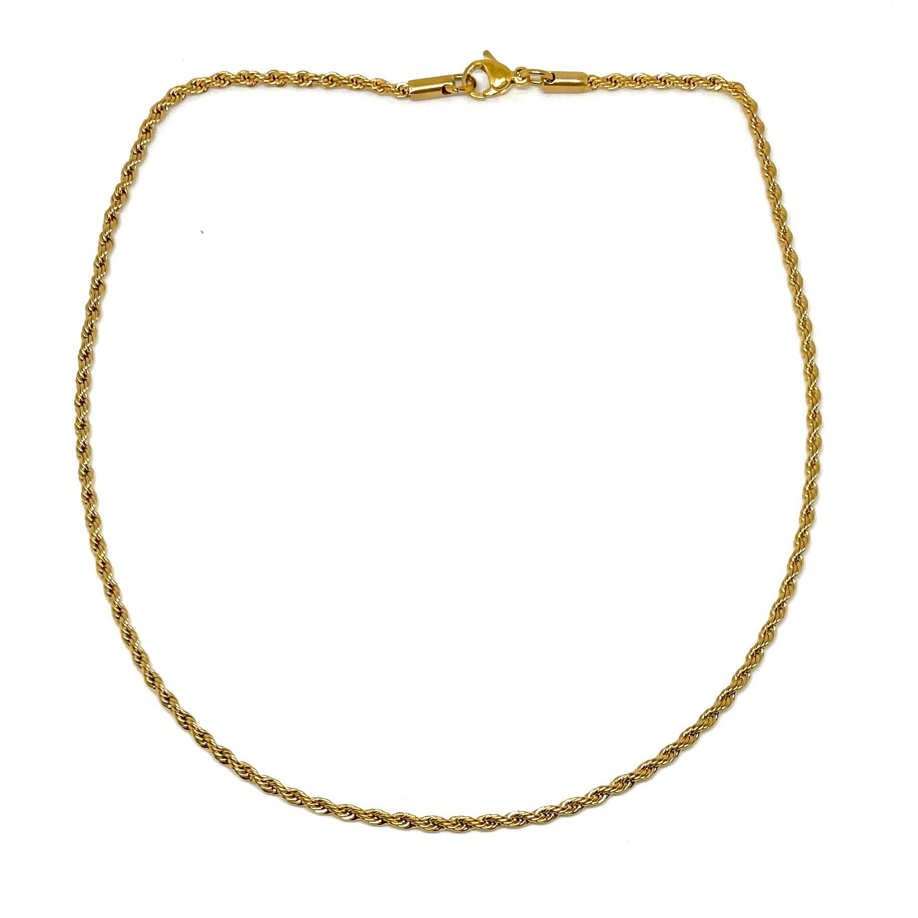 Skinny Rope Necklace Stainless Steel
