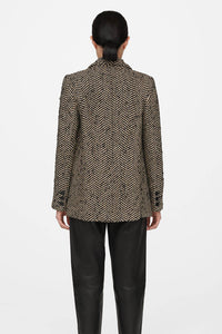 Cream/Black FIshbone Diana Blazer