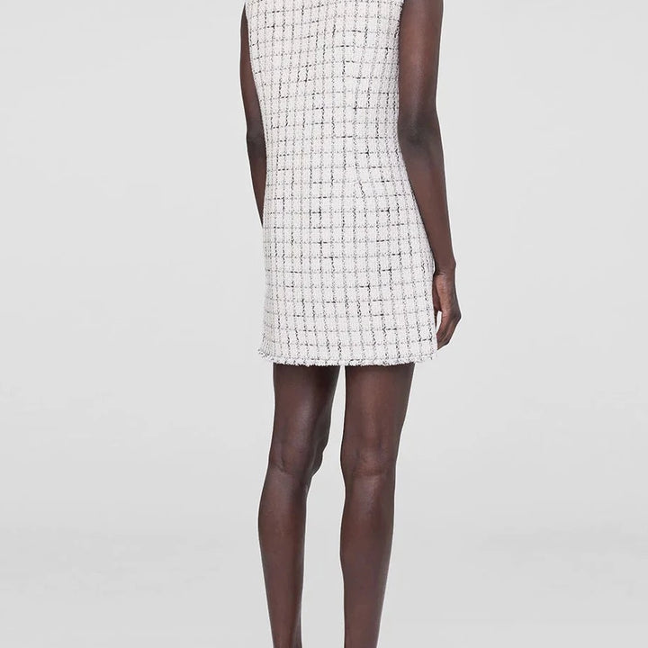 White Plaid Janet Dress