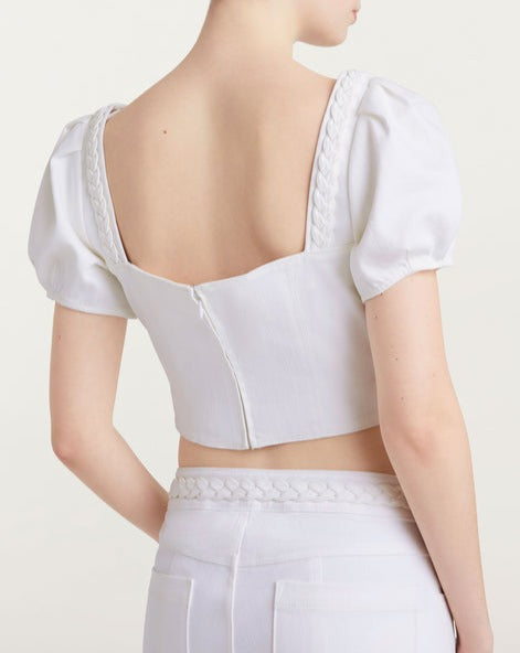 White Braided Braden Top
