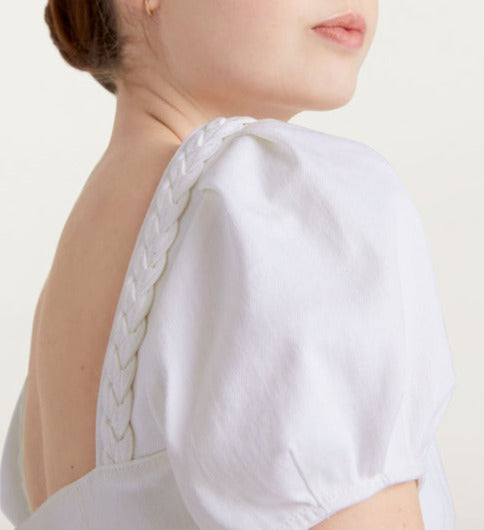 White Braided Braden Top