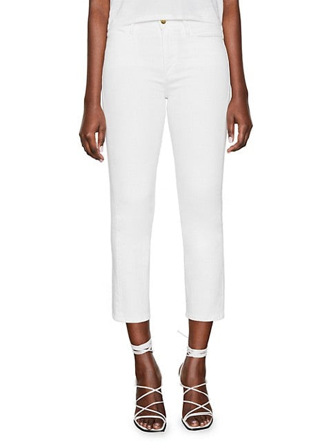 White Le High Straight Denim Jean