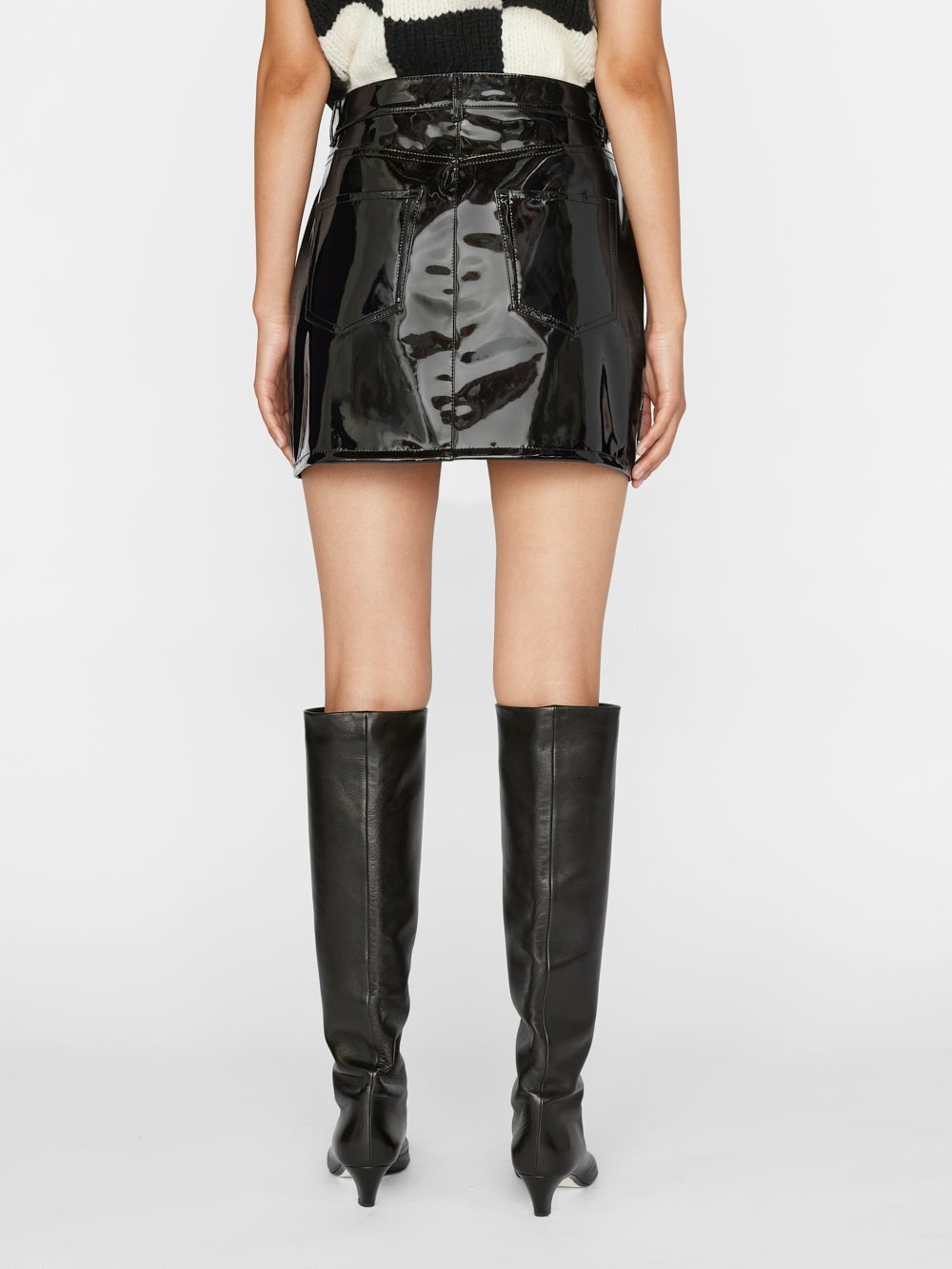 Black Liquid Le Mini Skirt