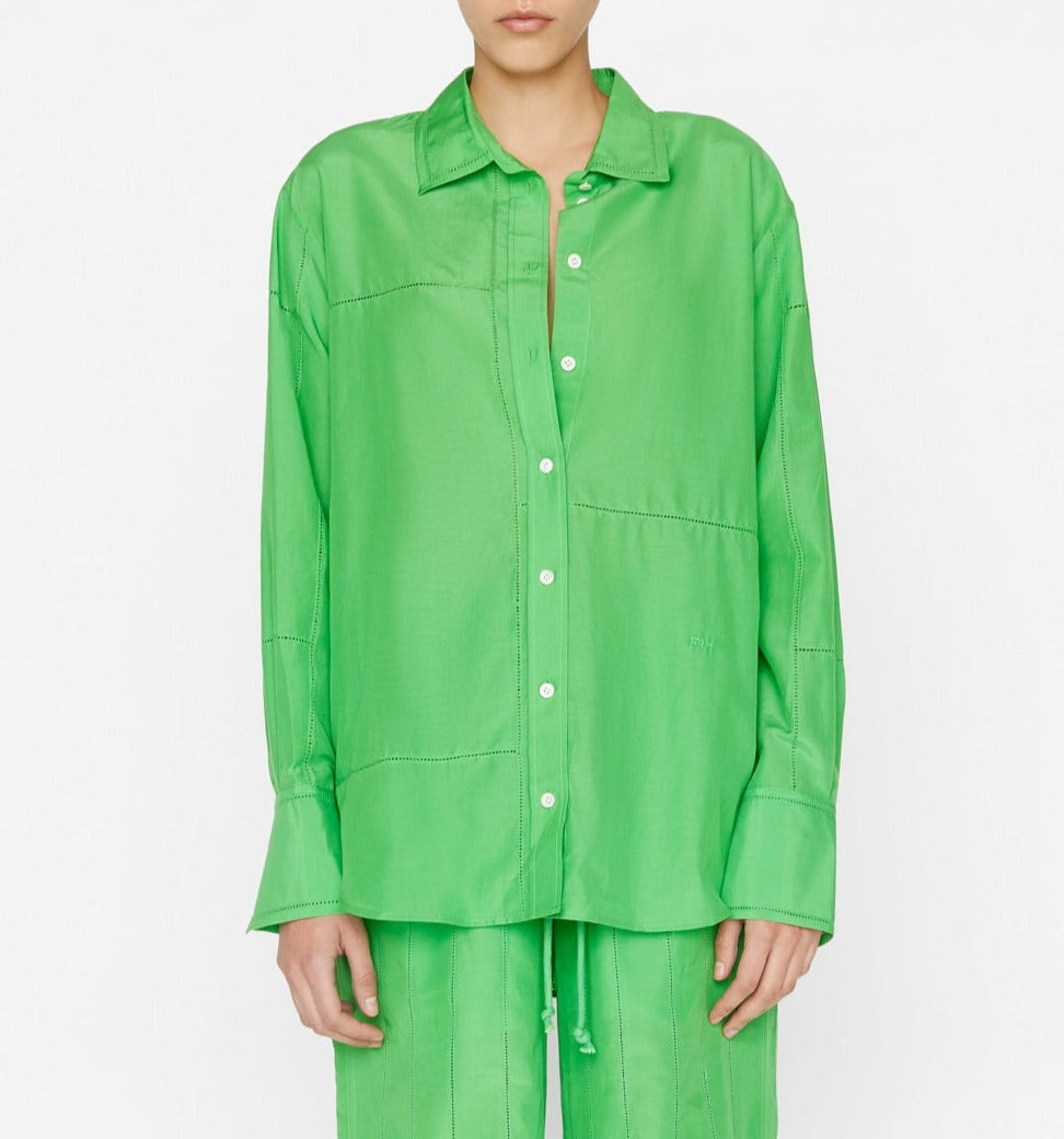 Kelly Green Oversized Button Down