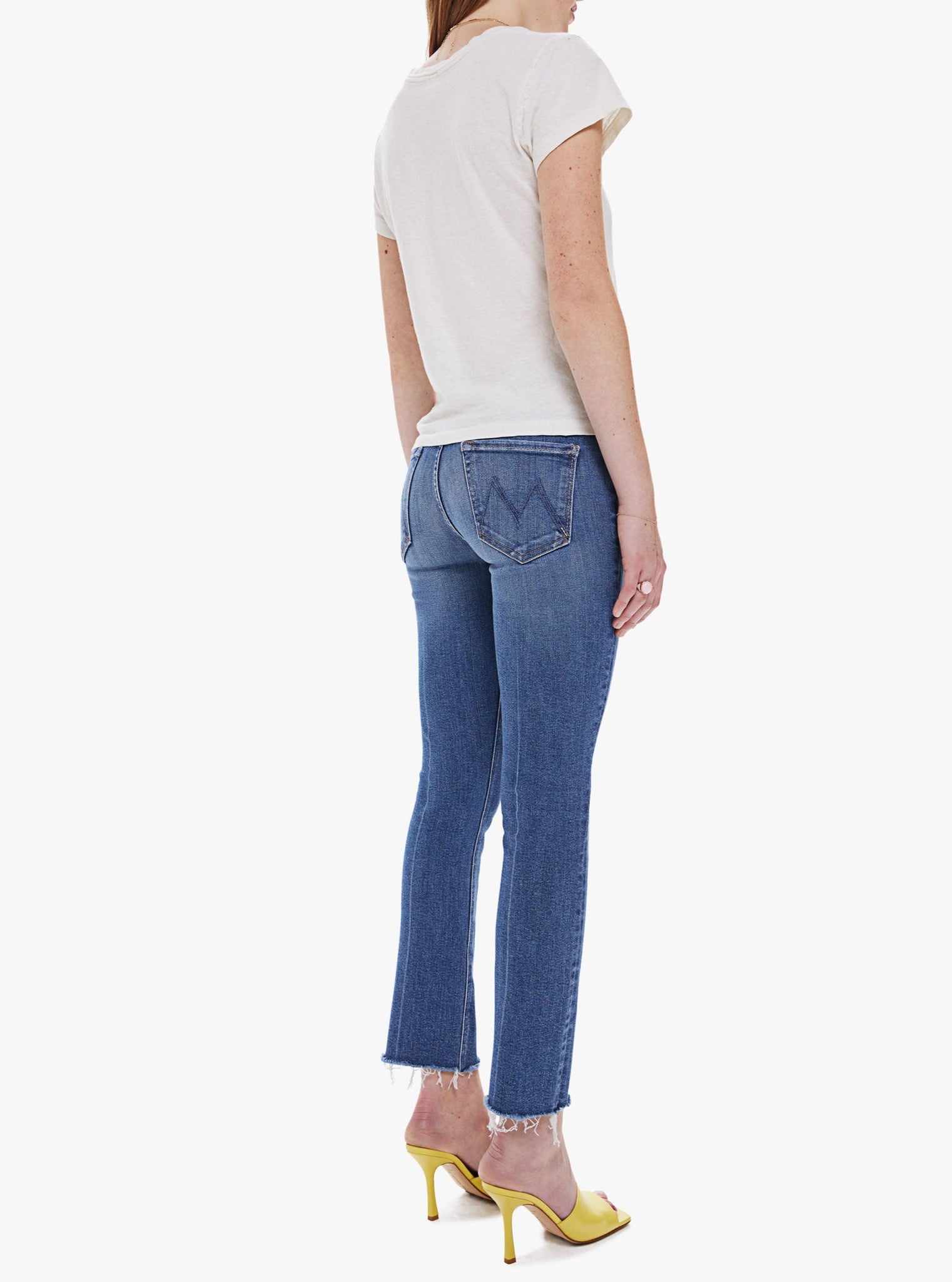 Mid Rise Dazzler Ankle Fray - Opposites Attract