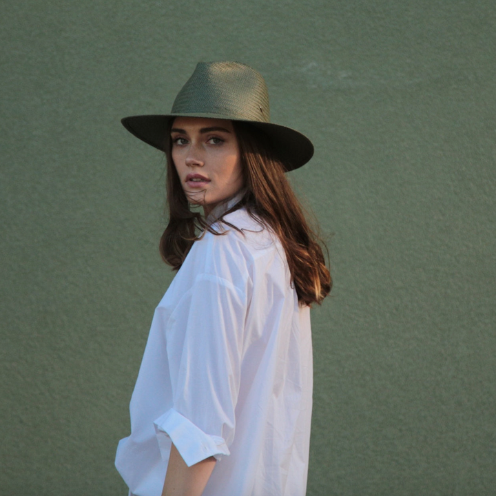 Liza Olive Straw Hat