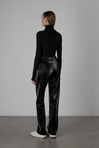 Black Knit Turtleneck Sweater