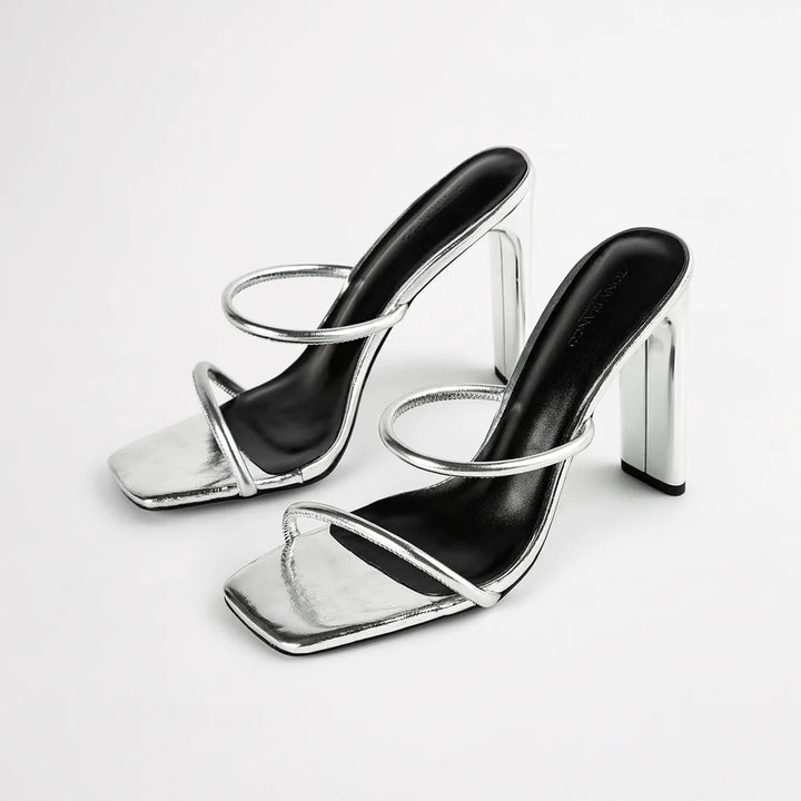 Silver Florence Heel