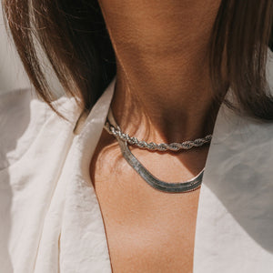 Silver French Rope Necklace