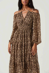 Brown Multi Maxi Dress